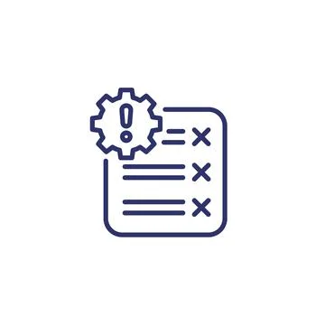 Error report line icon, vector Stock Illustration