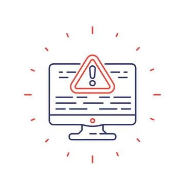 Error report line icon on white Stock-Illustration