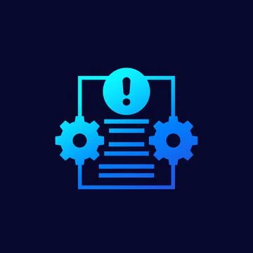 Error report or failed test vector icon Stockillustratie