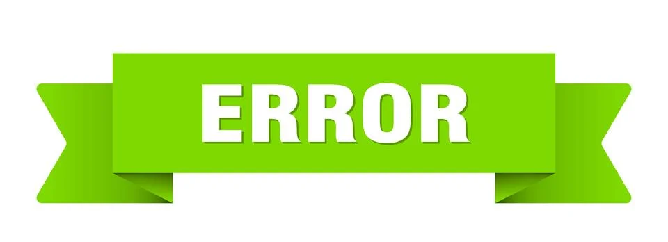 Error ribbon isolated on transparent background. error ribbon Stock Illustration