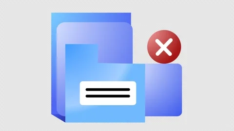 Error scan document files. Failed to archive. Icon animation. Alpha channel. Stock Footage 293882059