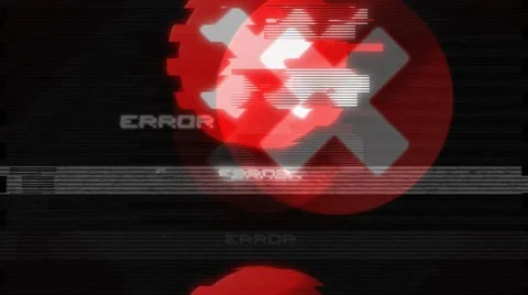 "error" on screen with noise. Television interference with errors Video stock 55855816