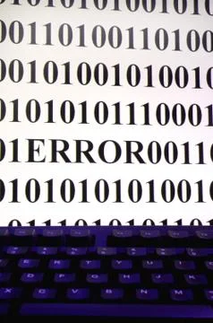 Error on screen Stock Photos