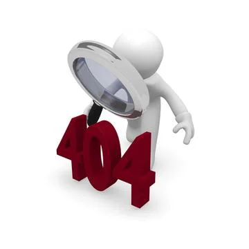 Error search concept with a 3d man and a magnifying glass 스톡 일러스트