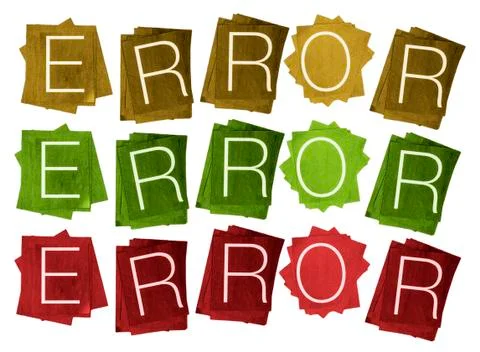 Error sign Stock Photos