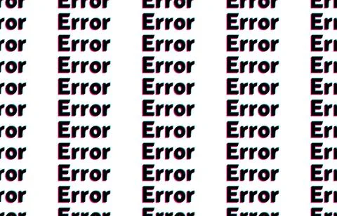 Error sign seamless pattern background. Business concept vector illustration. Stock Illustration