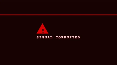 Error signal alert system message screen. Video stock 335797024