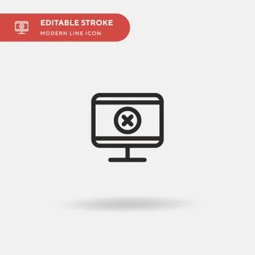 Error Simple vector icon. Illustration symbol design template for web mobile  Stock Illustration