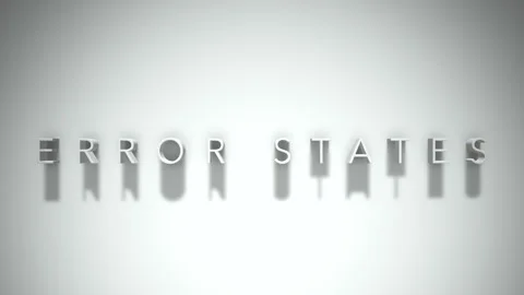 Error states 3D title animation white text on a white background Stock Footage 299647733