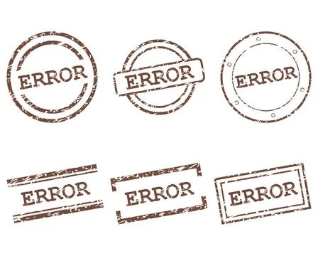 Error Stempel - Error stamps Error Stempel - Error stamps Copyright: xZoon... Stock Photos