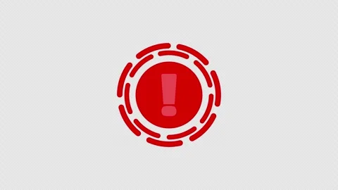 Error symbol animation with red exclamation Stock Footage 335795926