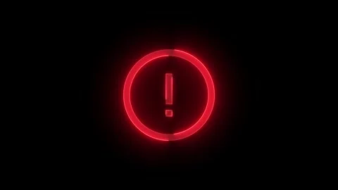 Error symbol icon glowing neon red color animation Stock Footage 278859991