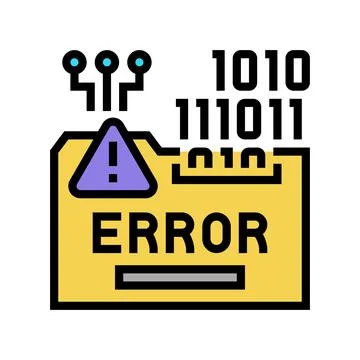 Error system color icon vector illustration Illustrazione stock