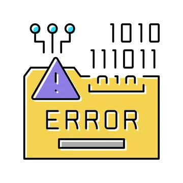 Error system color icon vector illustration Stock Illustration