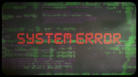 Error. System error. Glitch. Computer virus. Hacker attack 스톡 동영상 108748376