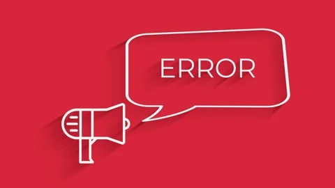 Error. System error. megaphone with speech bubble. Computer virus. Hacker attack Stock-Footage 153814729