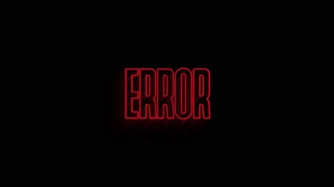 Error. System error. neon. Computer virus. Hacker attack. System damage. Page Stock Footage 153807900