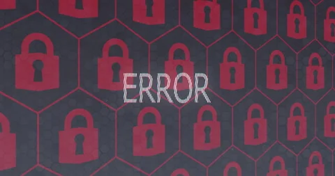Error System failure emergency error GlitchLoop Animation Stock Footage 181043991