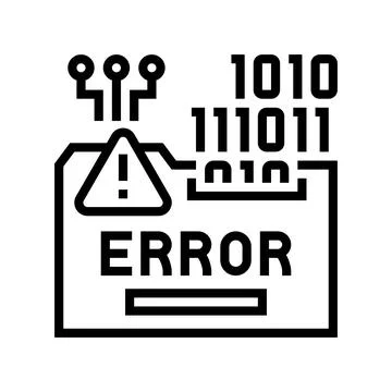 Error system line icon vector illustration Illustrazione stock