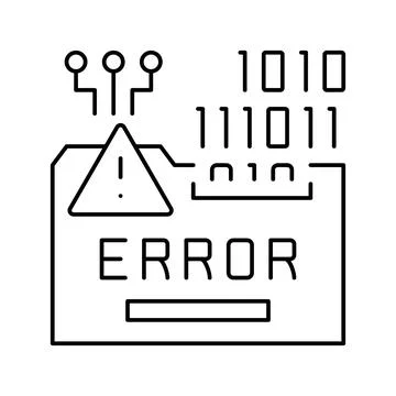 Error system line icon vector illustration Stock Illustration