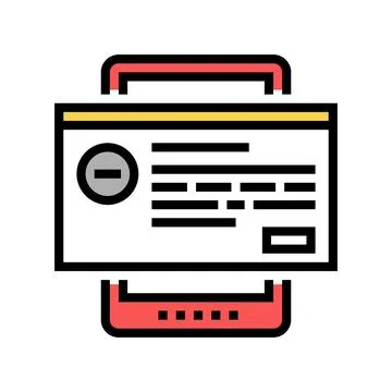 Error tablet app color icon vector illustration Stock Illustration