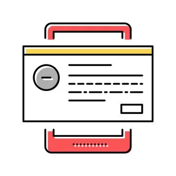 Error tablet app color icon vector illustration Stock Illustration