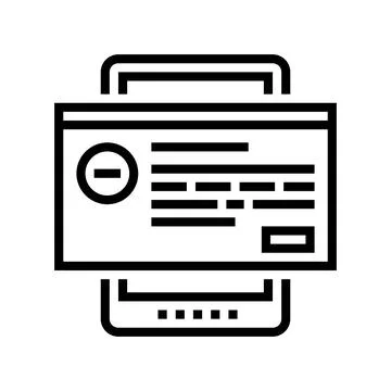 Error tablet app line icon vector illustration Ilustración de archivo