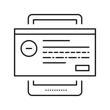 Error tablet app line icon vector illustration Stock Illustration