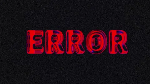 Error text animation with noise glitch effect and rotation, loop Stock Footage 318006068
