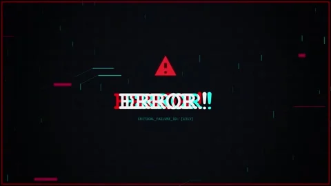 Error text animation System error notification with glitch effect and warni.. Stock Footage 336879460