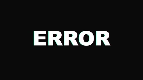 Error text appearing on a digital screen with glitch effect and system failur Stock Footage 345587822