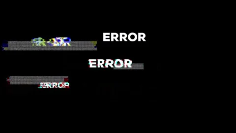 Error text effect show computer display animation with glitch effect Video stock 321118022