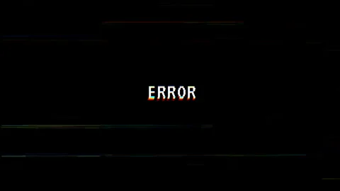 Error text with glitch on black background Stock Footage 313439712