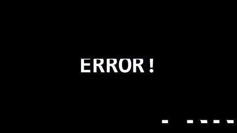 Error text with glitch effect on black background Stock Footage 336879205