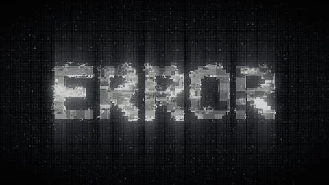 ERROR text with glitch effect. Glitch ERROR video game screen Stock Illustration