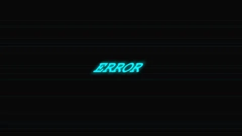 Error text glowing with glitch effects on a dark background Stock Footage 346190570