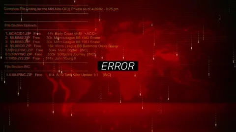 Error Text on hacking background screen Stock Footage 317057700