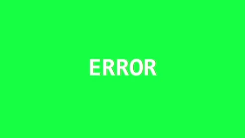 "ERROR" text message on green screen animated, symbolizing computer problem.. 库存影片 330280269