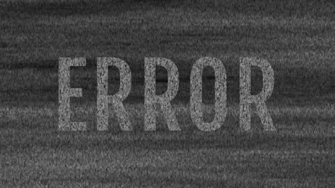 Error text on retro TV screen animation with glitch and flashing effect. Gl.. Vídeos de archivo 327757562