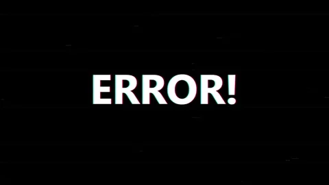 Error text White with digital glitch effect on black Stock Footage 336853847