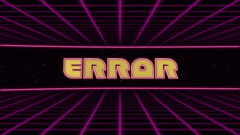 Error Title Animated Retro Futuristic 80s 90s Style. Animation squares and retro Stock Footage 185645674