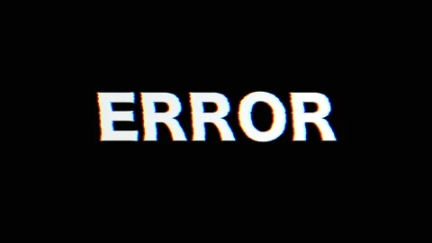 Error Title Animation with VHS Glitch Ef... | Stock Video | Pond5