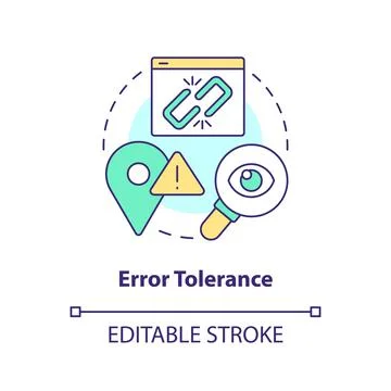 Error tolerance concept icon Stock Illustration