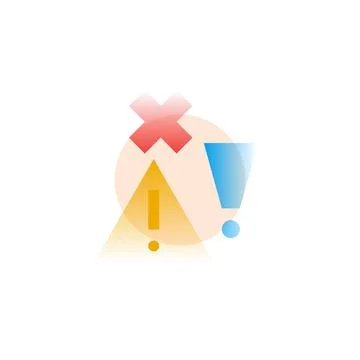 Error. Vector icon in gradient style. Editable illustration Stock Illustration