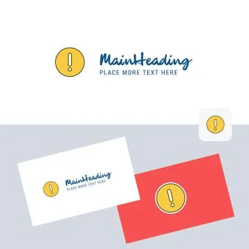 Error vector logotype with business card template. Elegant corporate identity Stock Illustration