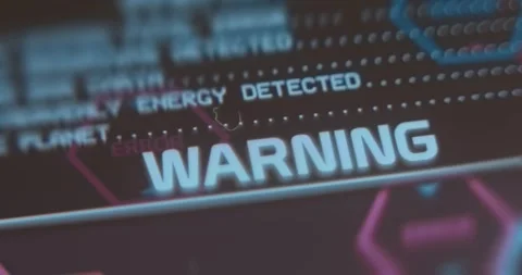 Error Warning digital warning message Stock Footage 322619911