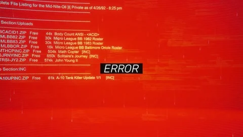 Error on warning hack background screen Stock Footage 343550342