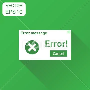 Error warning message icon. Business concept virus alert pictogram. Vector il Stock Illustration