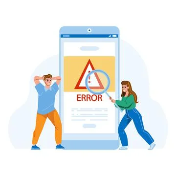 Error Warning Smartphone Operating System Vector Stock-Illustration