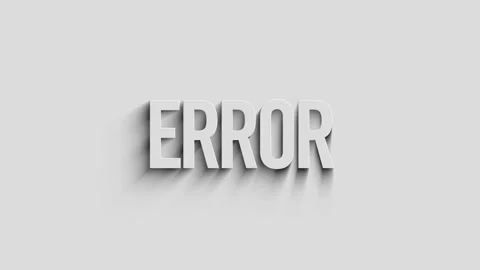 Error warning symbol 3d with shadow Stock Footage 323827079